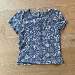 Free People Snakeskin Tee